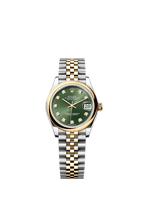 Rolex Two-Tone (YG/SS) Datejust - 31mm - Olive green Diamond Dial - Jubilee