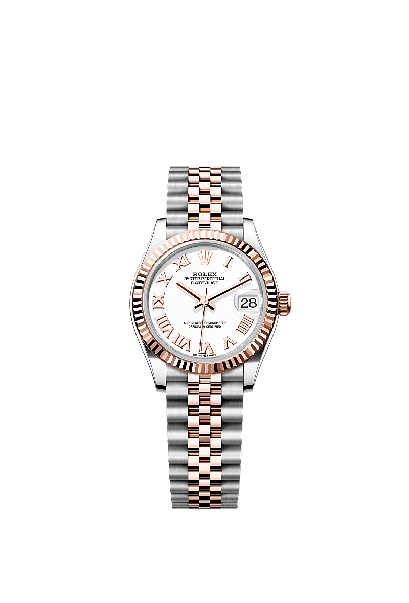 Rolex Two-Tone (RG/SS) Datejust - 31mm - White - Jubilee