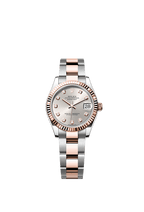 Rolex Two-Tone (RG/SS) Datejust - 31mm - Silver Diamond Dial - Oyster