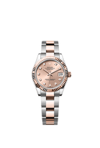 Rolex Two-Tone (RG/SS) Datejust - 31mm - Rosé-colour Diamond Dial - Oyster