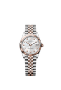 Rolex Two-Tone (RG/SS) Datejust - 31mm - White mother-of-pearl Diamond Dial - Jubilee