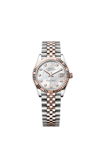Rolex Two-Tone (RG/SS) Datejust - 31mm - White mother-of-pearl Diamond Dial - Jubilee