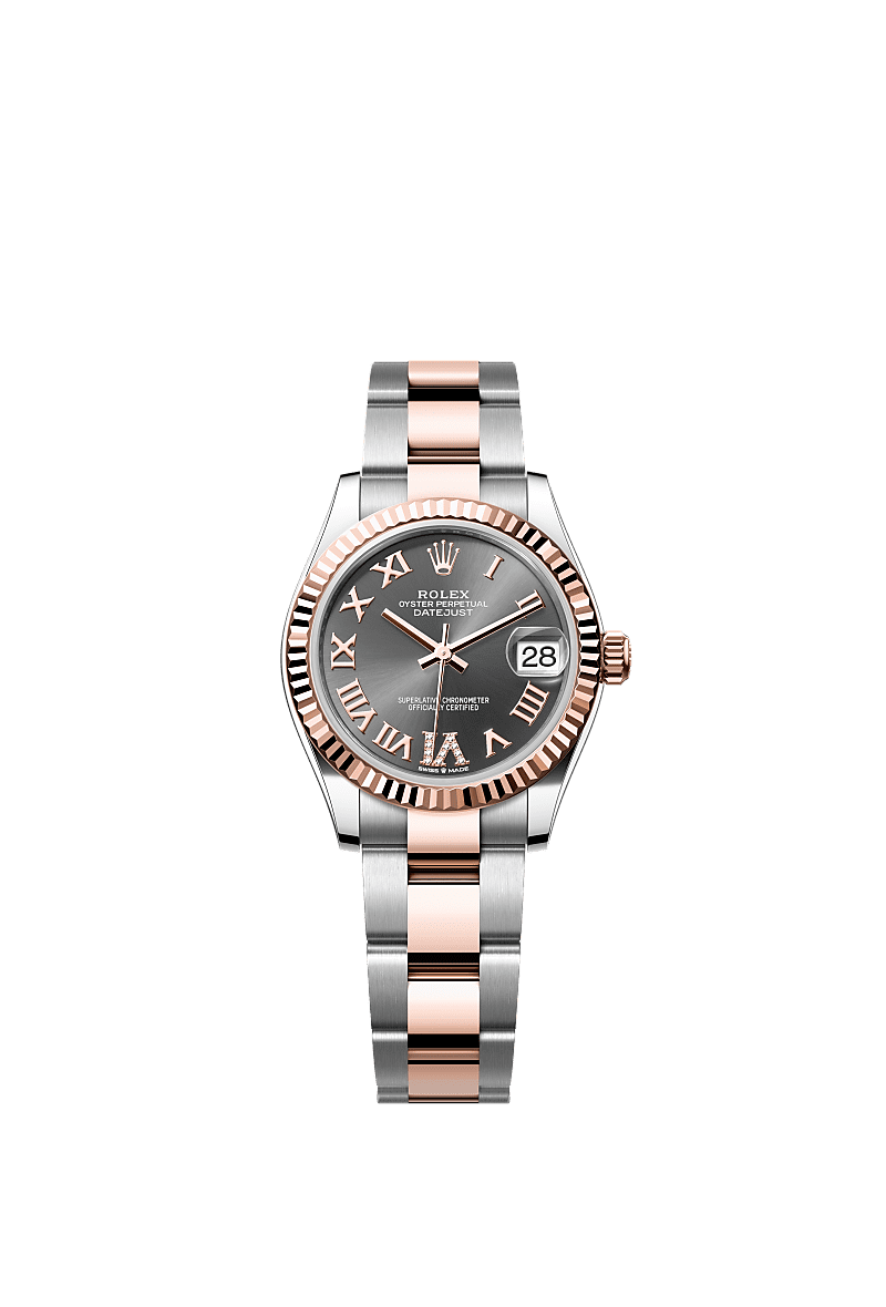 Rolex Two-Tone (RG/SS) Datejust - 31mm - Slate Diamond Dial - Oyster