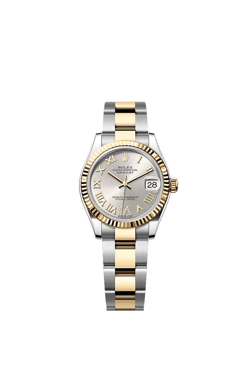 Rolex Two-Tone (YG/SS) Datejust - 31mm - Silver Diamond Dial - Oyster