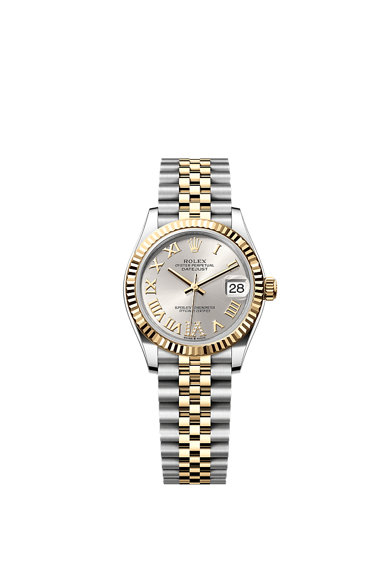 Rolex Two-Tone (YG/SS) Datejust - 31mm - Silver Diamond Dial - Jubilee