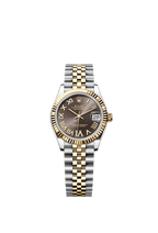 Rolex Two-Tone (YG/SS) Datejust - 31mm - Dark grey Diamond Dial - Jubilee