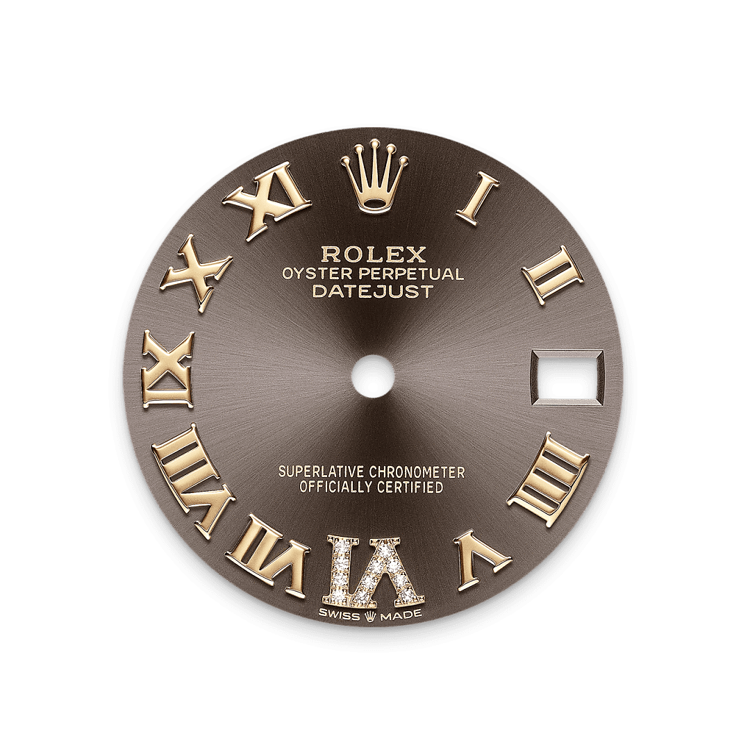 Rolex Two-Tone (YG/SS) Datejust - 31mm - Dark grey Diamond Dial - Jubilee