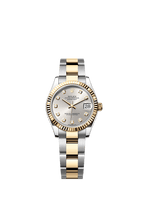 Rolex Two-Tone (YG/SS) Datejust - 31mm - Silver Diamond Dial - Oyster
