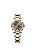 Rolex Two-Tone (YG/SS) Datejust - 31mm - Dark grey Diamond Dial - Oyster