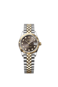 Rolex Two-Tone (YG/SS) Datejust - 31mm - Dark grey Diamond Dial - Jubilee
