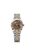 Rolex Two-Tone (YG/SS) Datejust - 31mm - Black mother-of-pearl Diamond Dial - Jubilee