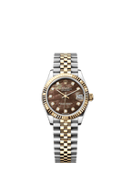 Rolex Two-Tone (YG/SS) Datejust - 31mm - Black mother-of-pearl Diamond Dial - Jubilee