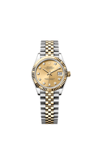 Rolex Two-Tone (YG/SS) Datejust - 31mm - Champagne-colour Diamond Dial - Jubilee