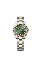 Rolex Two-Tone (YG/SS) Datejust - 31mm - Olive green Diamond Dial - Oyster