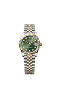 Rolex Two-Tone (YG/SS) Datejust - 31mm - Olive green Diamond Dial - Jubilee