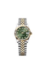 Rolex Two-Tone (YG/SS) Datejust - 31mm - Olive green Diamond Dial - Jubilee