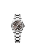 Rolex Stainless Steel Datejust - 31mm - Dark grey Diamond Dial - Oyster