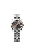 Rolex Stainless Steel Datejust - 31mm - Dark grey Diamond Dial - Jubilee