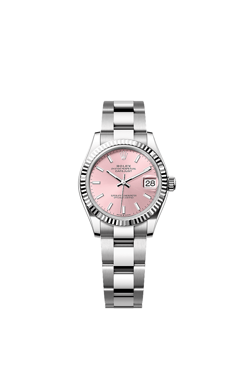 Rolex Stainless Steel Datejust - 31mm - Pink - Oyster