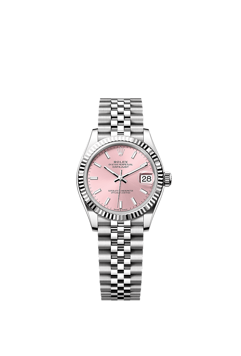 Rolex Stainless Steel Datejust - 31mm - Pink - Jubilee