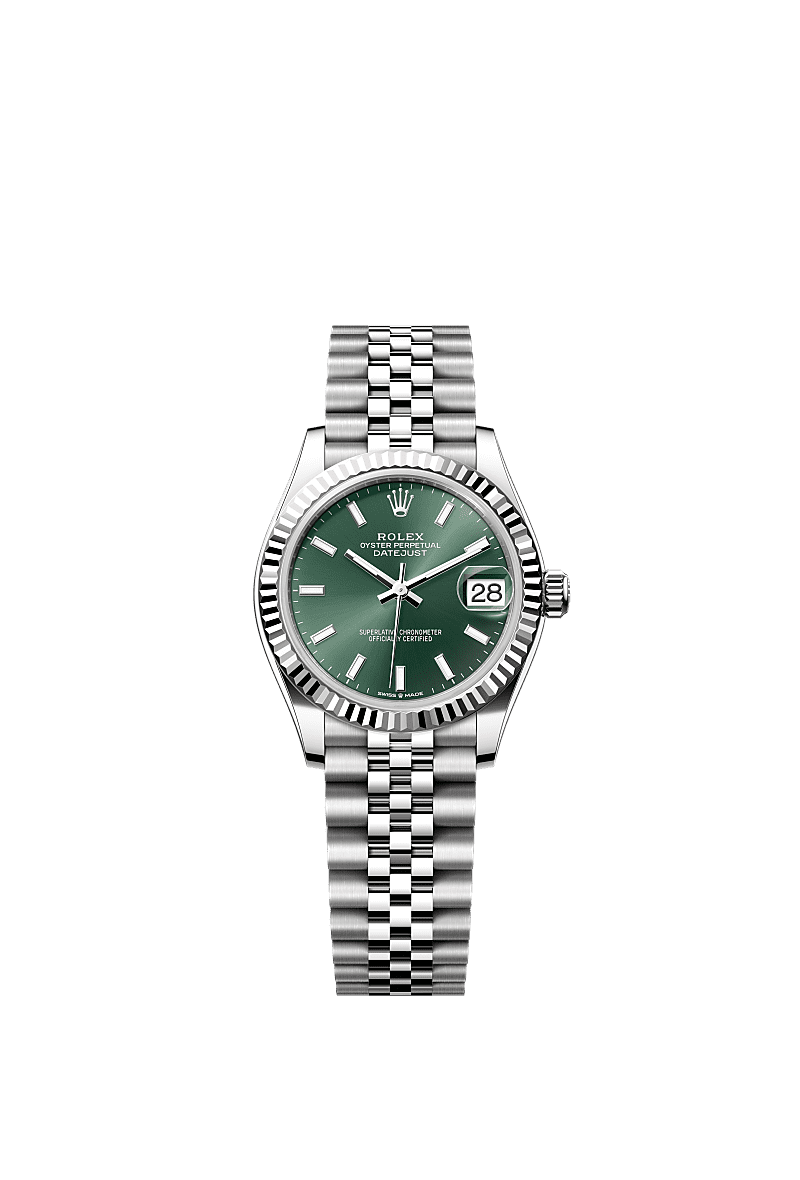 Rolex Stainless Steel Datejust - 31mm - Mint green - Jubilee