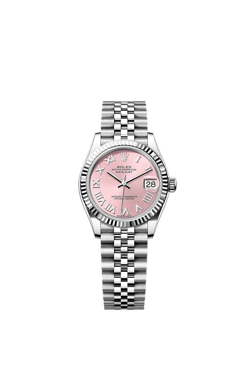 Rolex Stainless Steel Datejust - 31mm - Pink - Jubilee