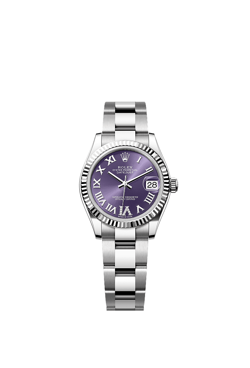 Rolex Stainless Steel Datejust - 31mm - Aubergine Diamond Dial - Oyster