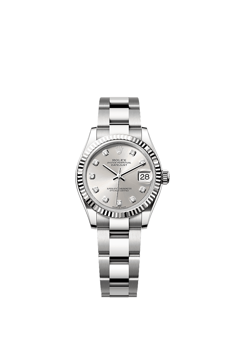 Rolex Stainless Steel Datejust - 31mm - Silver Diamond Dial - Oyster