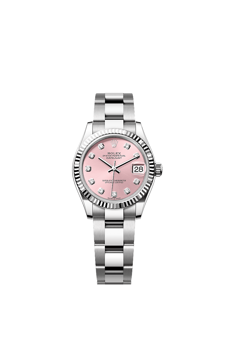 Rolex Stainless Steel Datejust - 31mm - Pink Diamond Dial - Oyster