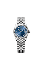 Rolex Stainless Steel Datejust - 31mm - Bright blue - Jubilee