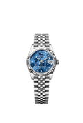 Rolex Stainless Steel Datejust - 31mm - Azzurro blue, floral motif Diamond Dial - Jubilee