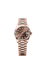 Rolex Rose Gold Datejust - 31mm - Chocolate Diamond Dial - President