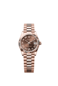 Rolex Rose Gold Datejust - 31mm - Chocolate Diamond Dial - President
