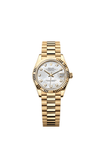 Rolex Yellow Gold Datejust - 31mm - White mother-of-pearl Diamond Dial - President