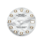 Rolex Yellow Gold Datejust - 31mm - White mother-of-pearl Diamond Dial - President