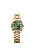 Rolex Yellow Gold Datejust - 31mm - Olive green Diamond Dial - President