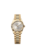 Rolex Yellow Gold Datejust - 31mm - Silver Diamond Dial - President