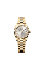 Rolex Yellow Gold Datejust - 31mm - Silver Diamond Dial - President