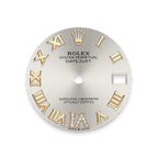 Rolex Yellow Gold Datejust - 31mm - Silver Diamond Dial - President