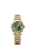 Rolex Yellow Gold Datejust - 31mm - Olive green Diamond Dial - President