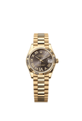 Rolex Yellow Gold Datejust - 31mm - Dark grey Diamond Dial - President
