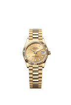 Rolex Yellow Gold Datejust - 31mm - Champagne-colour - President