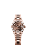 Rolex Rose Gold Datejust - 31mm - Chocolate Diamond Dial - President