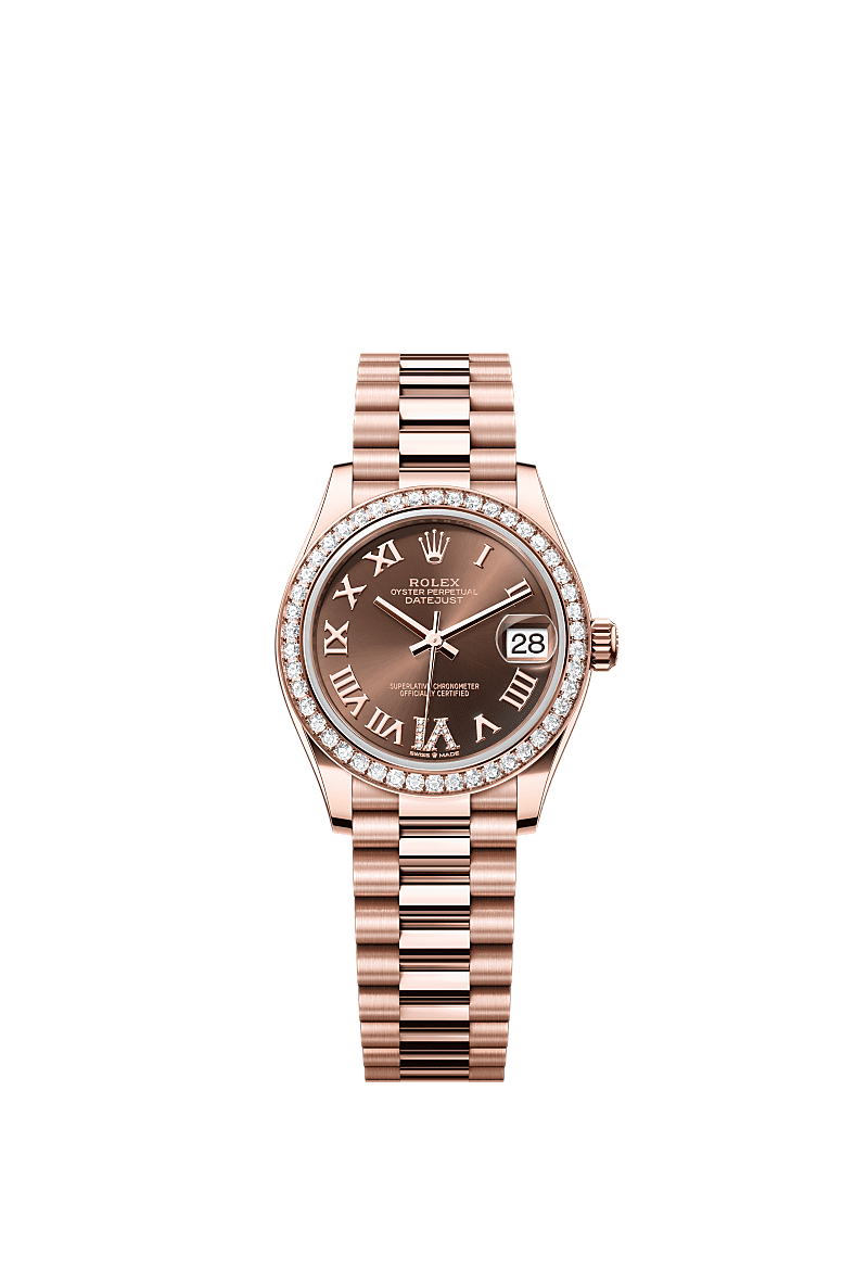 Rolex Rose Gold Datejust - 31mm - Chocolate Diamond Dial - President