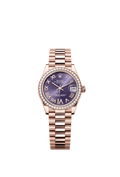 Rolex Rose Gold Datejust - 31mm - Aubergine Diamond Dial - President