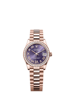 Rolex Rose Gold Datejust - 31mm - Aubergine Diamond Dial - President