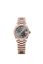 Rolex Rose Gold Datejust - 31mm - Slate Diamond Dial - President