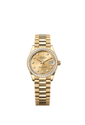 Rolex Yellow Gold Datejust - 31mm - Champagne-colour Diamond Dial - President