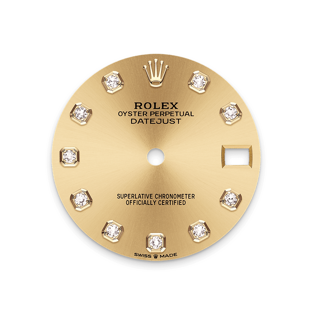Rolex Yellow Gold Datejust - 31mm - Champagne-colour Diamond Dial - President