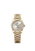 Rolex Yellow Gold Datejust - 31mm - Silver Diamond Dial - President